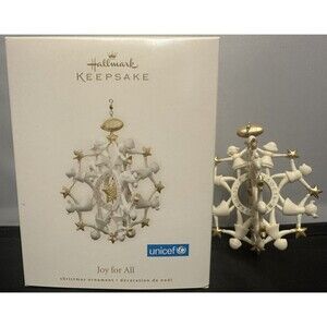 Hallmark Christmas Ornament Joy For All Unicef 2008 Plastic